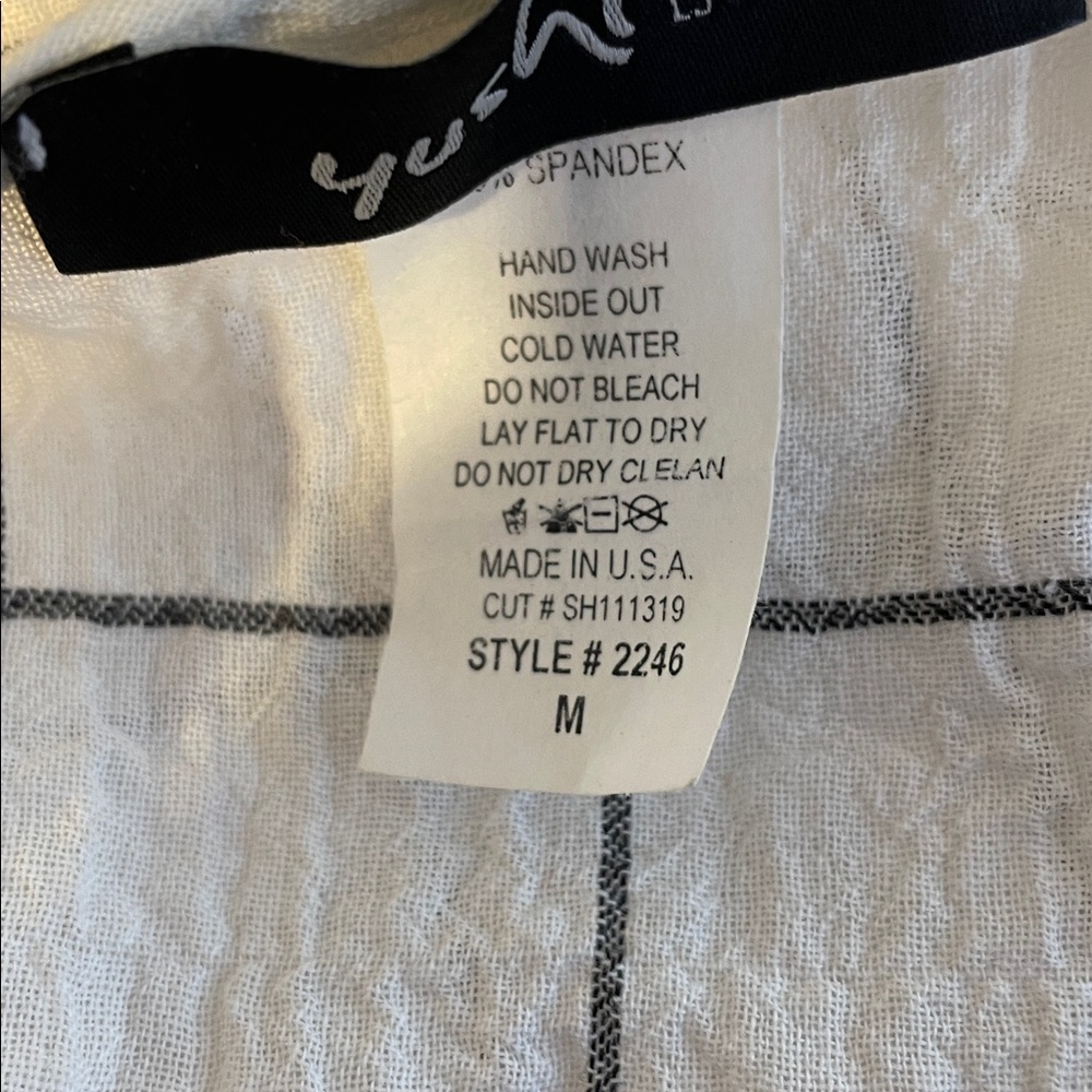 Yushi Tunic Window Pane Pattern Pockets M - image 6